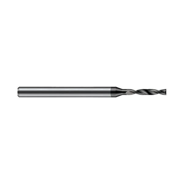0.793 mm Drill dia x 3.800 mm Flute Length Carbide HP Drill for Flat Bottom, 2 Flutes, AlTiN Coated